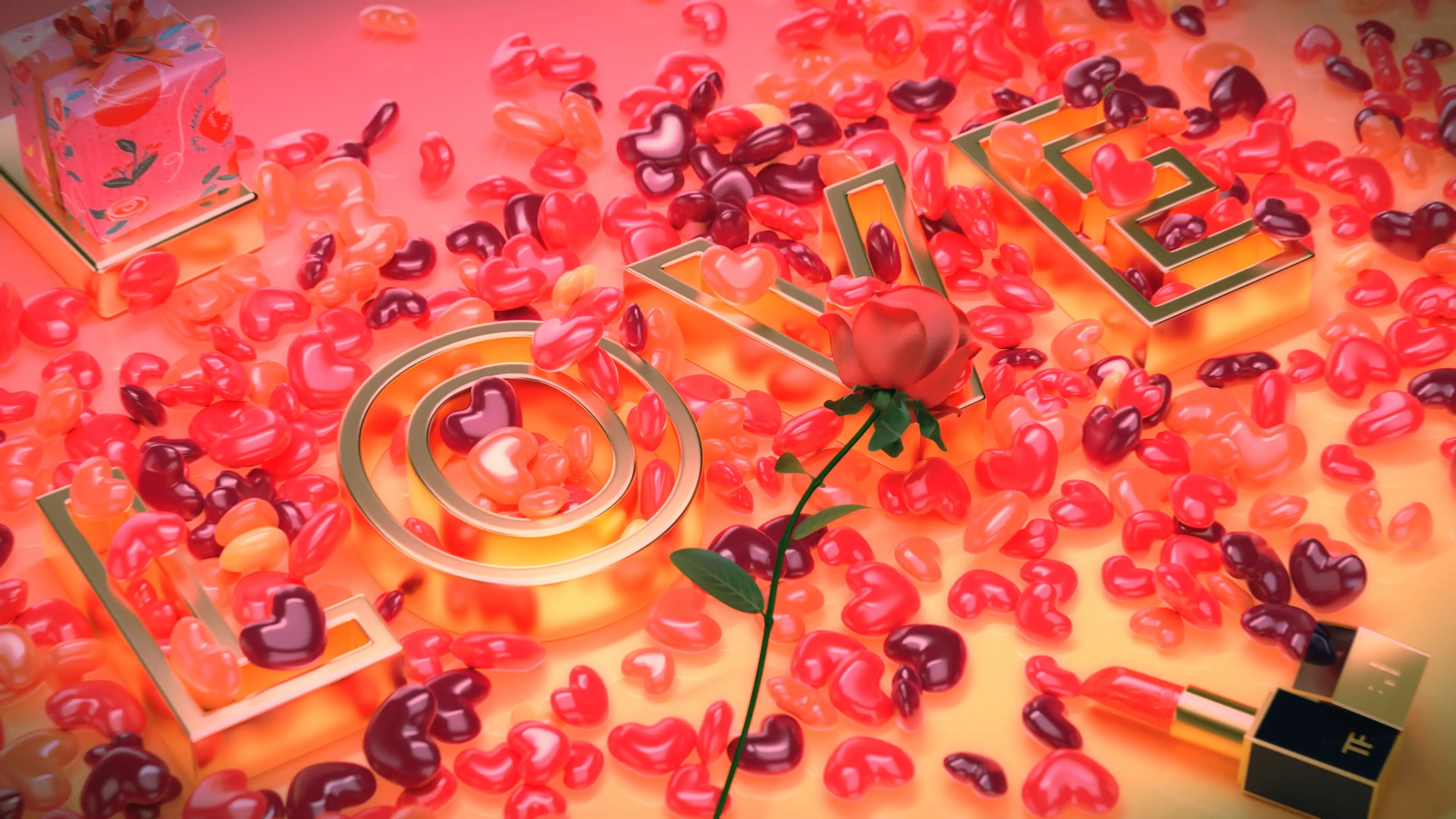 爱情love玫瑰心PC桌面级情侣壁纸（单身也可） - C4D之家 - LOVE心]_000.jpg