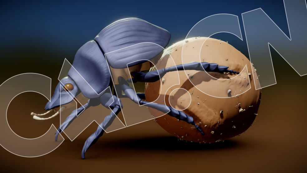 C4D蜣螂圣甲虫屎壳郎推粪球模型 Dung Beetle - C4D之家 - WechatIMG1.jpg