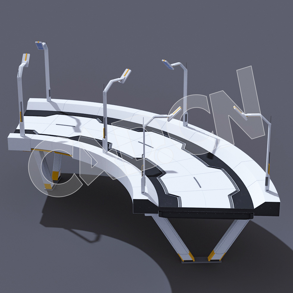 C4D科幻城市环形高架桥转弯道路模型 - C4D之家 - 07.jpg