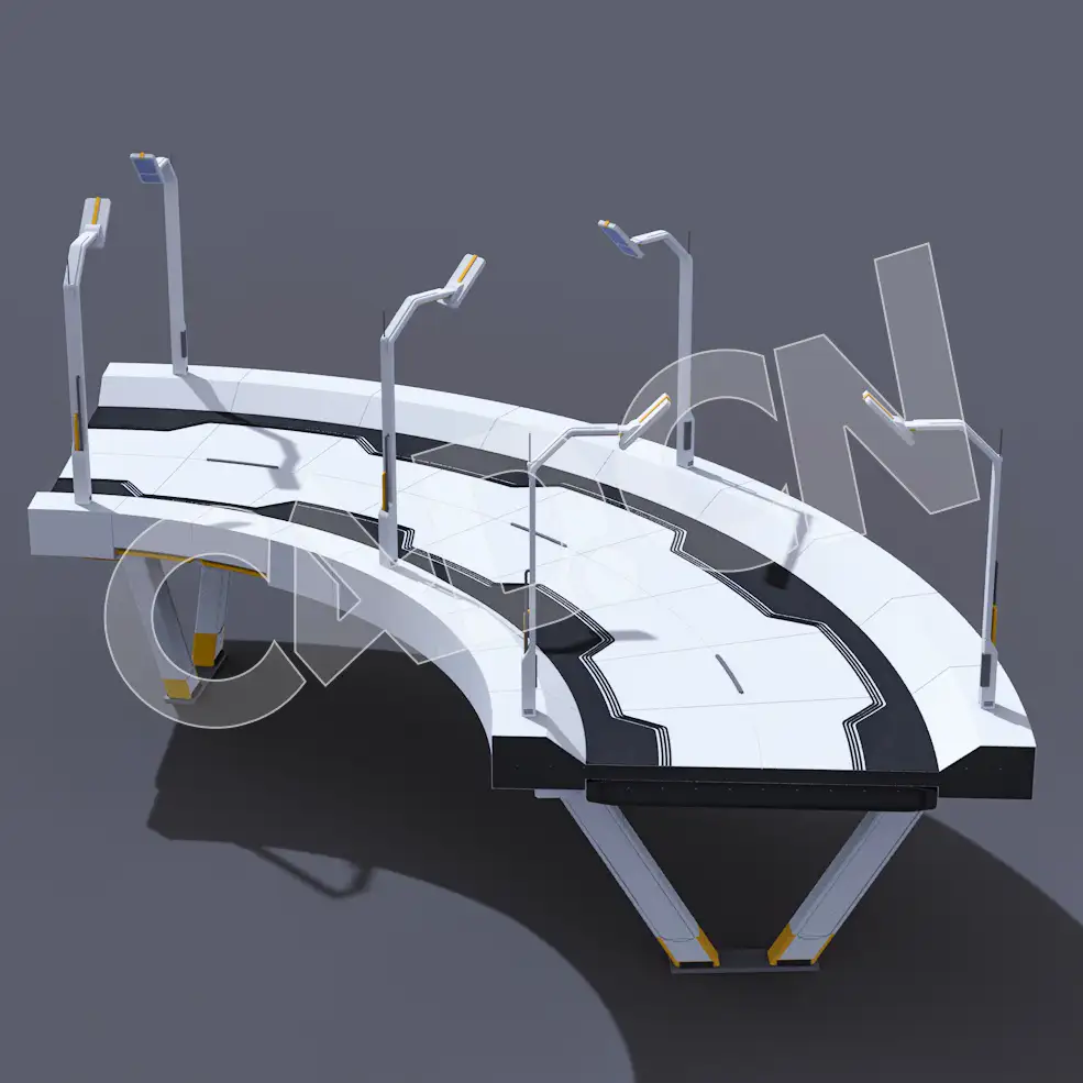 C4D科幻城市环形高架桥转弯道路模型 - C4D之家 - 07.jpg