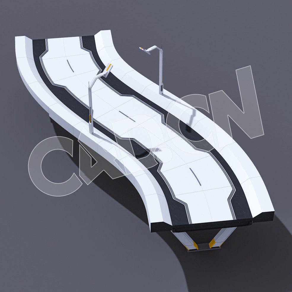 C4D未来城市弯曲道路高架模型 - C4D之家 - 10.jpg
