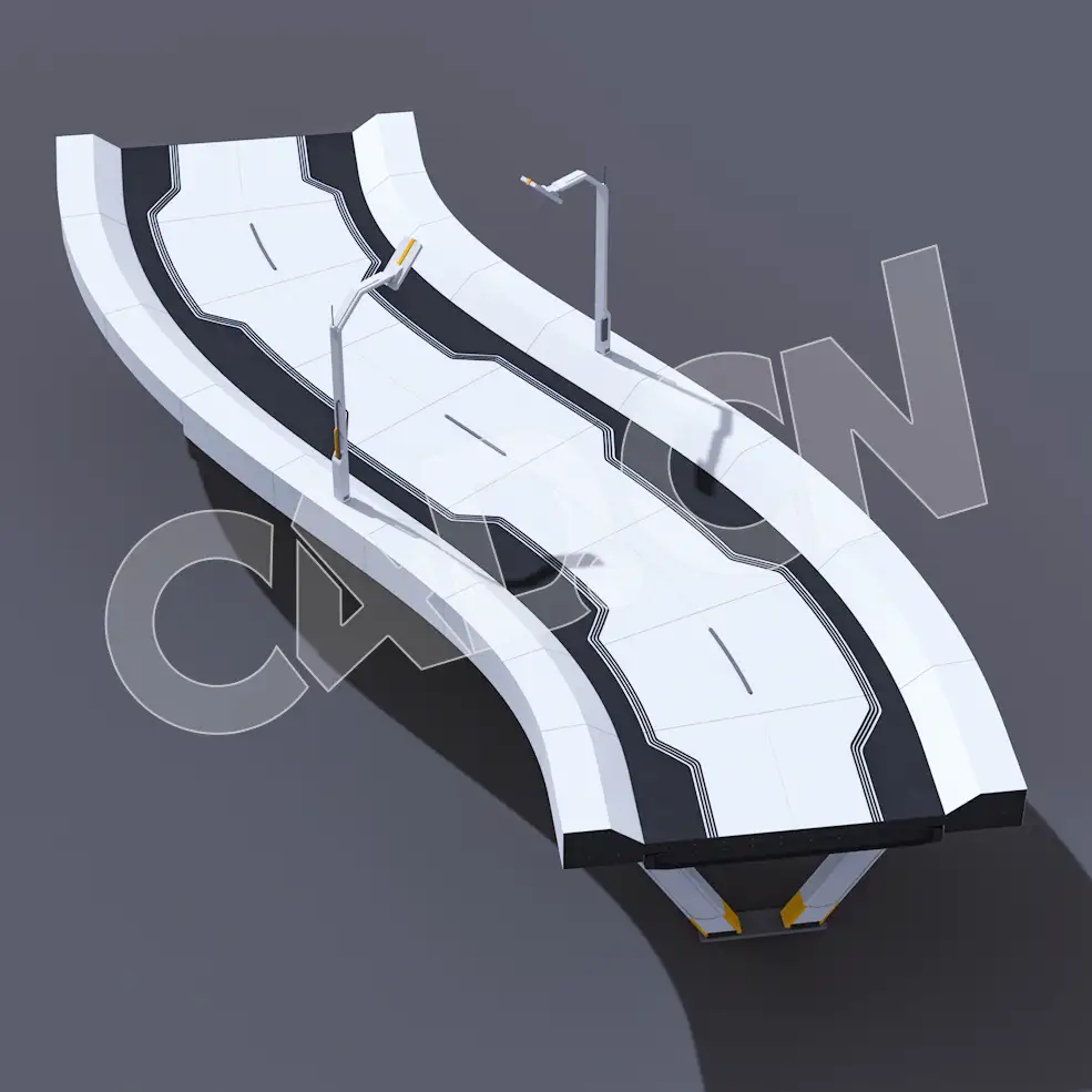 C4D未来城市弯曲道路高架模型 - C4D之家 - 10.jpg