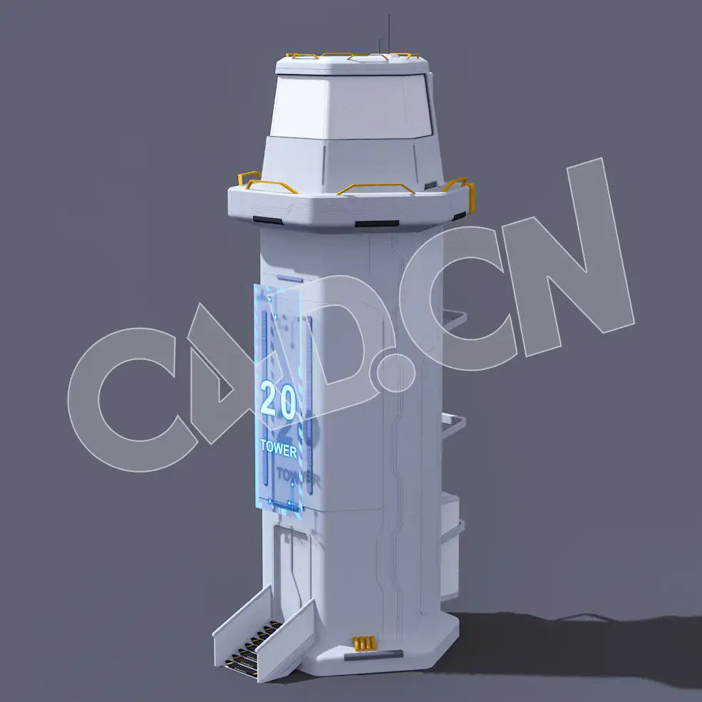 C4D科技城市数字高塔科幻建筑模型 20 Tower - C4D之家 - 11.jpg