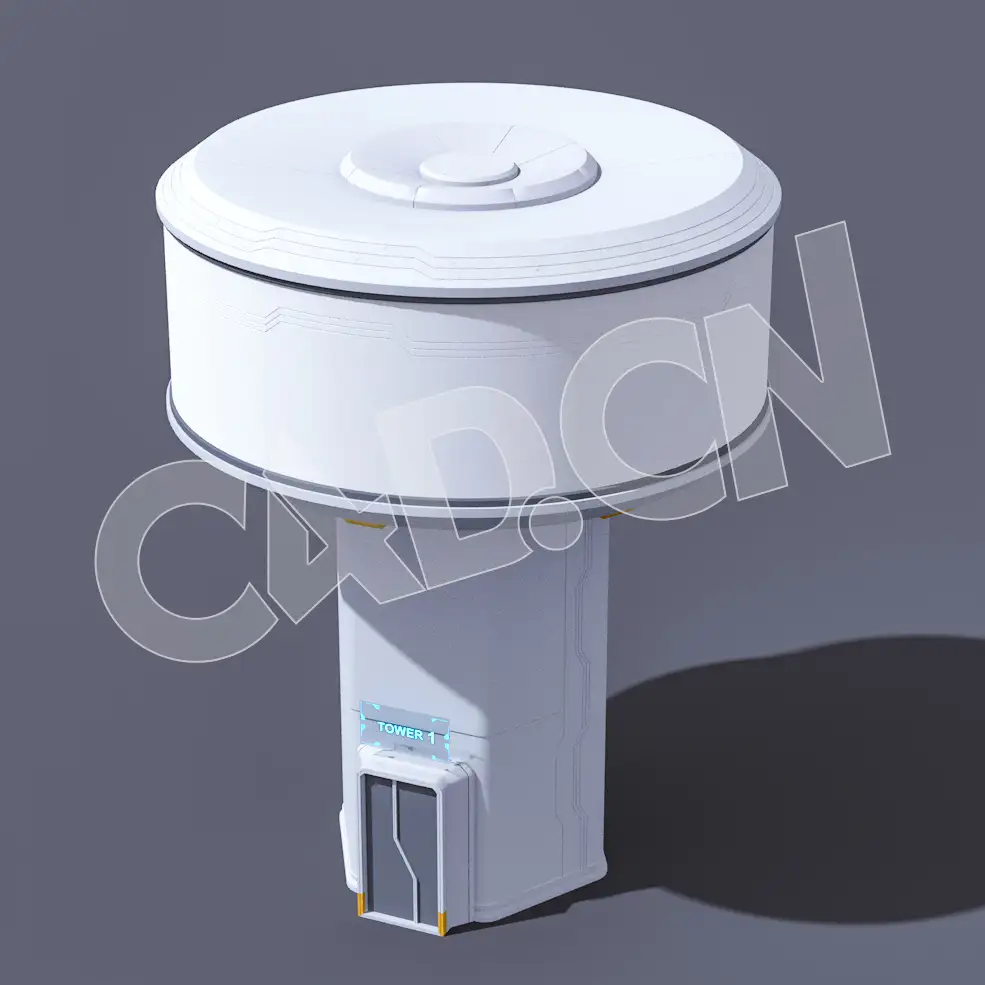 C4D未来城市圆盘科技塔楼建筑模型 Tower - C4D之家 - 12.jpg