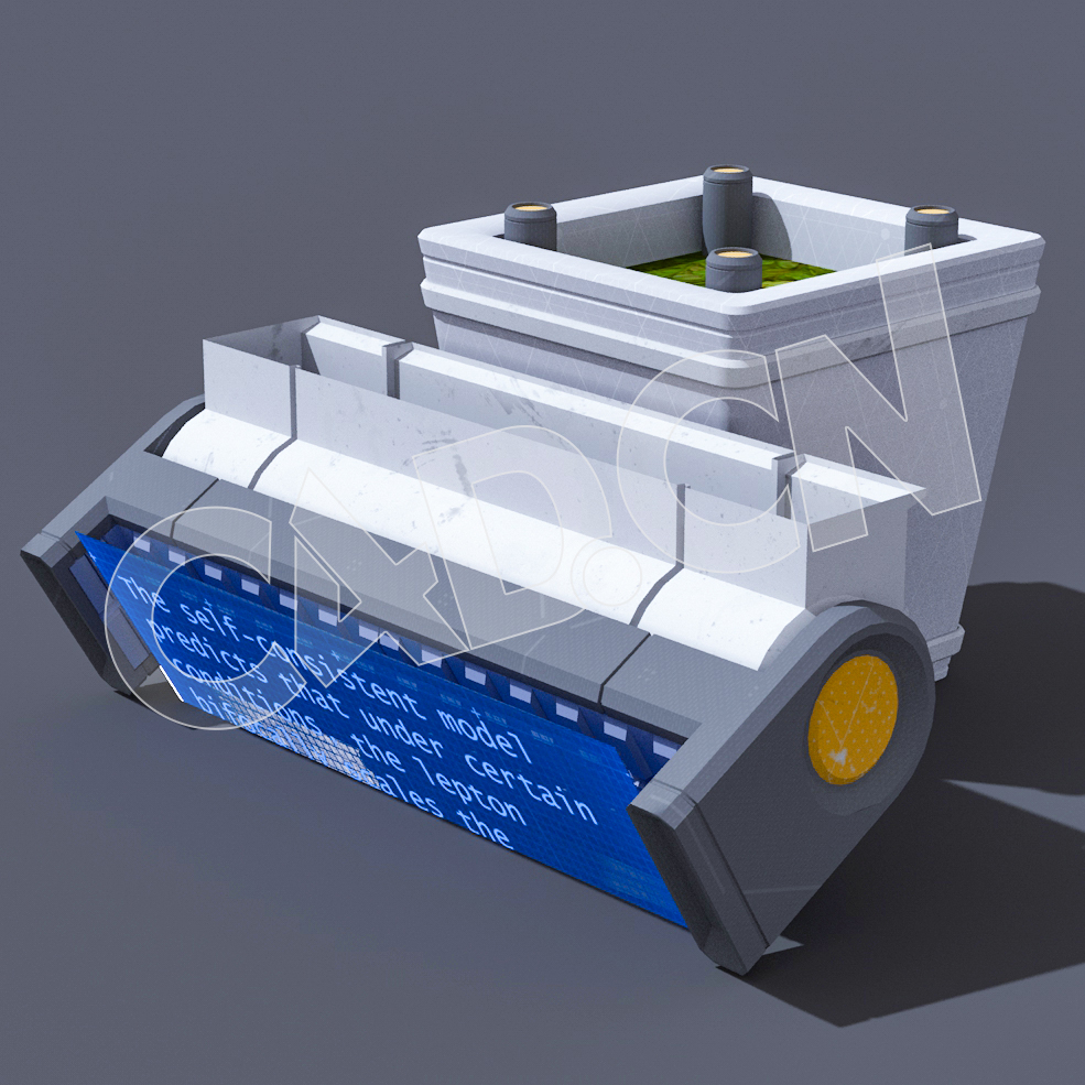 C4D科幻城市绿植模型