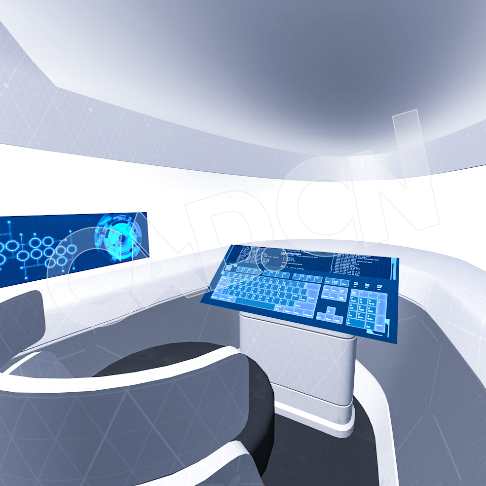 C4D智慧城市列车控制舱模型