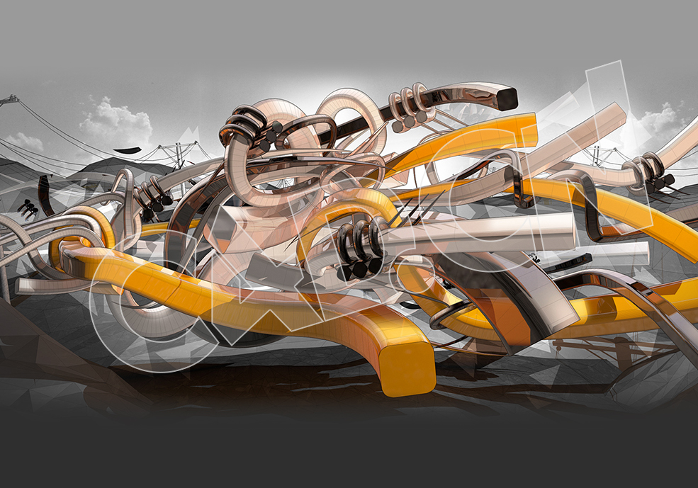 C4D+PS制作抽象艺术海报教程 Create Abstract NFT Crypto Art with Cinema 4D + Ps