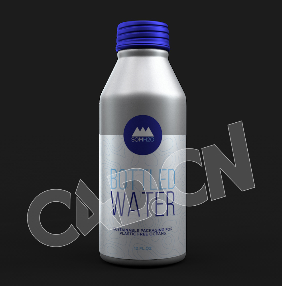 C4D银灰色水瓶模型 SOMH2O BOTTLED WATER