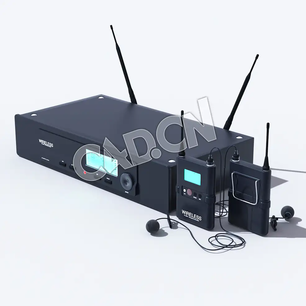 C4D无线对讲话筒模型 Video Production Pack - Wireless Lav Mics