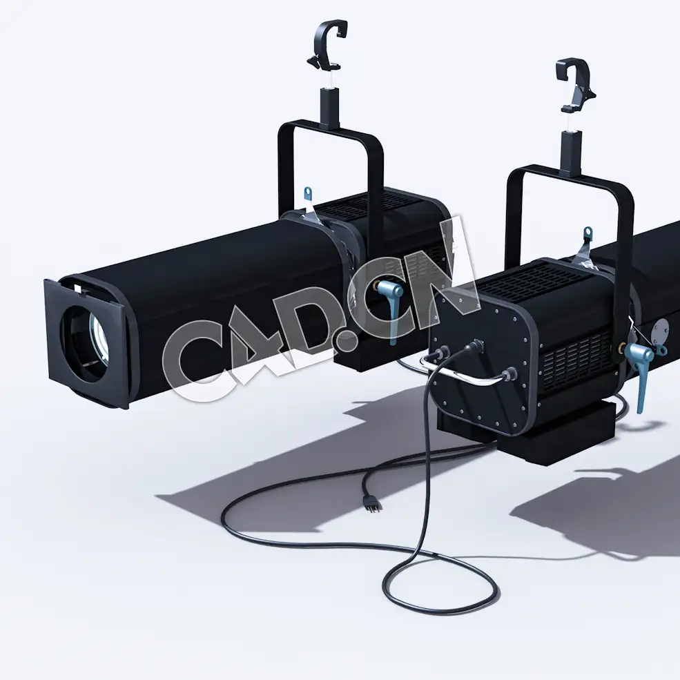 C4D演播室追光灯模型 Video Production Pack - Follow Spotlight