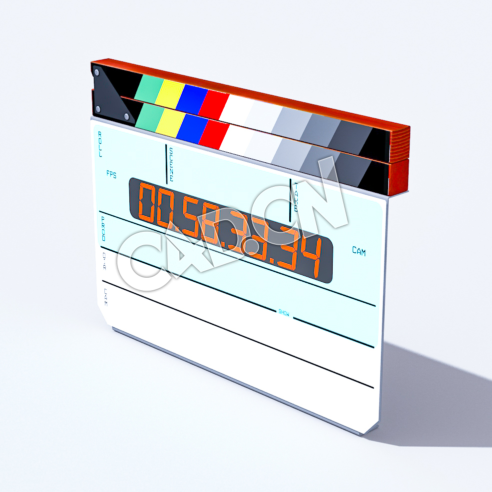 C4D场记板模型 Video Production Pack - Clapperboard