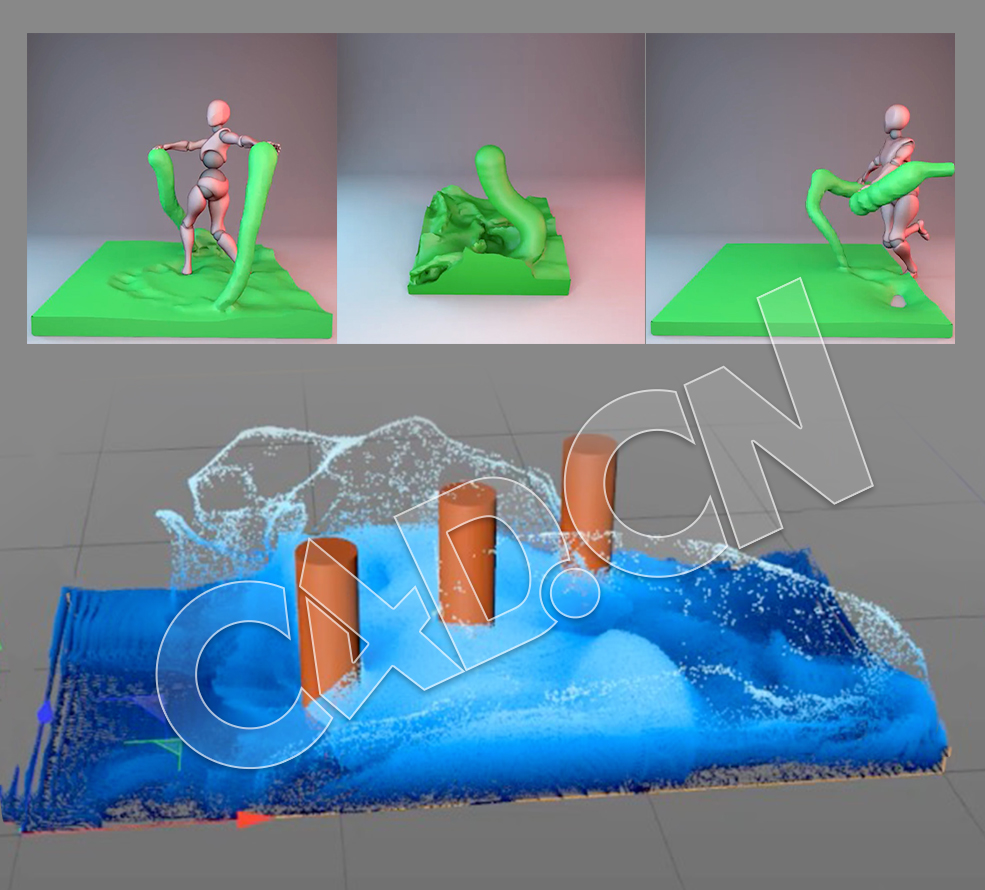 C4D流体模拟插件 Jet Fluids Free Edition