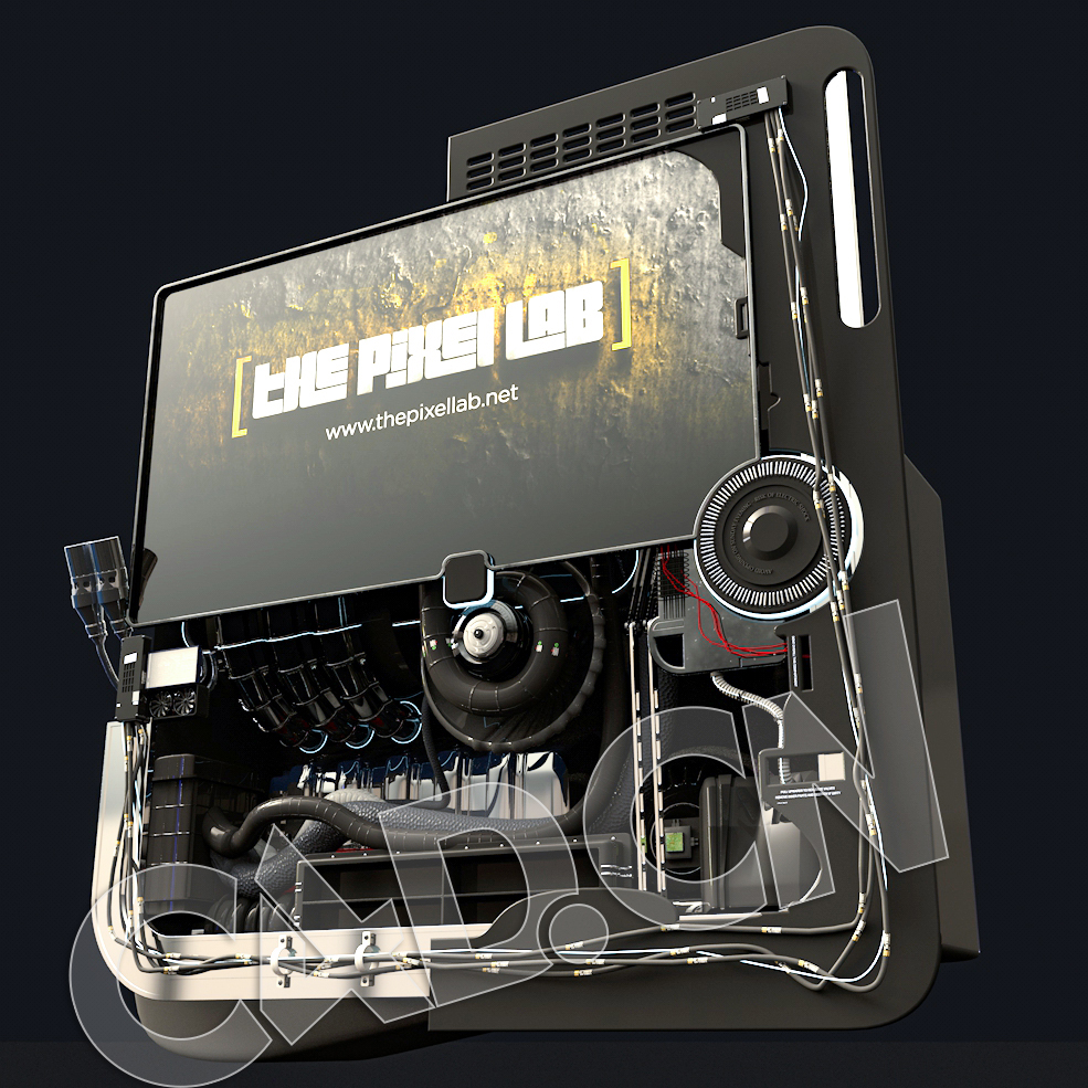 C4D发动机屏幕模型 Engine-Screen