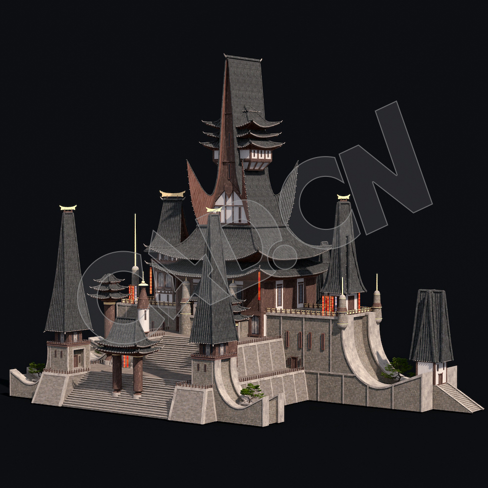 C4D香格里拉中式建筑模型 Kitbash3d-Shangri-La_BldgLG_D_grp - C4D之家 - 04.jpg