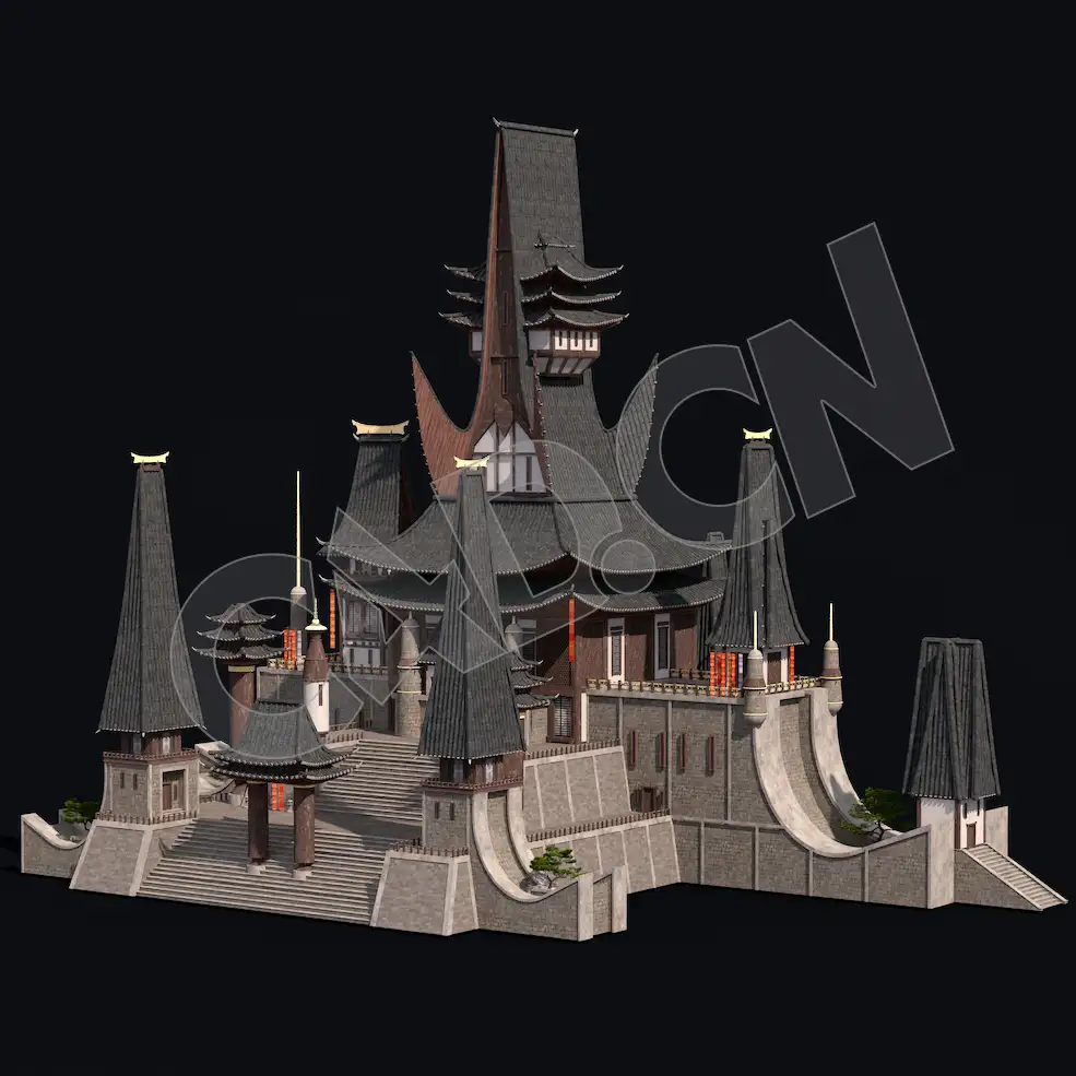 C4D香格里拉中式建筑模型 Kitbash3d-Shangri-La_BldgLG_D_grp - C4D之家 - 04.jpg