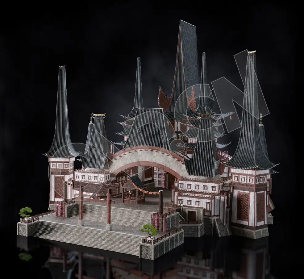 C4D香格里拉中式建筑模型 Kitbash3d-Shangri-La_BldgLG_H_grp - C4D之家 - 08.jpg