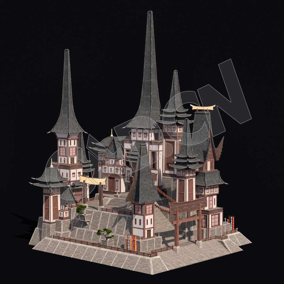 C4D香格里拉中式建筑模型 Kitbash3d-Shangri-La_BldgLG_J_grp - C4D之家 - 10.jpg