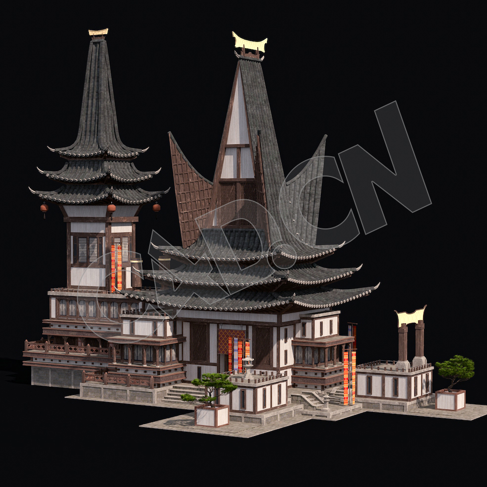 C4D香格里拉中式建筑模型 Kitbash3d-Shangri-La_BldgMD_B_grp - C4D之家 - 12.jpg