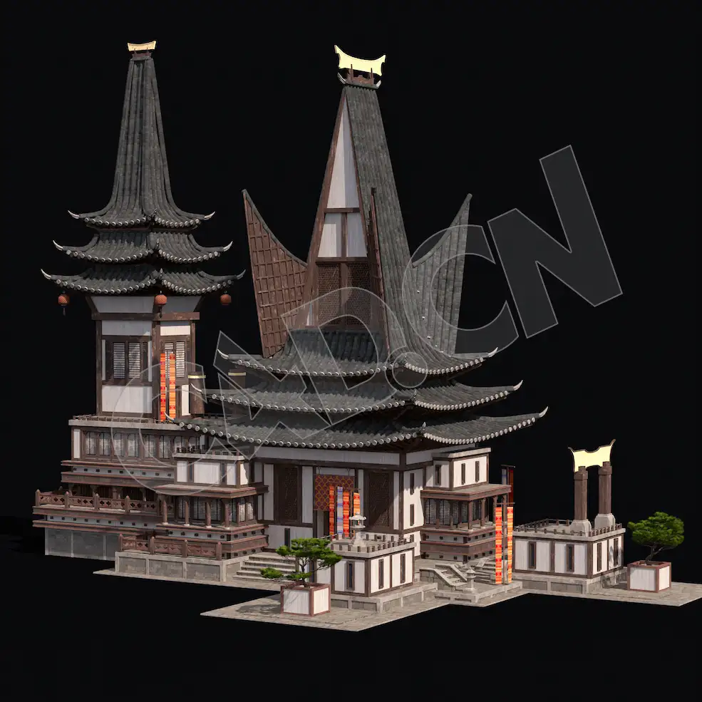 C4D香格里拉中式建筑模型 Kitbash3d-Shangri-La_BldgMD_B_grp - C4D之家 - 12.jpg