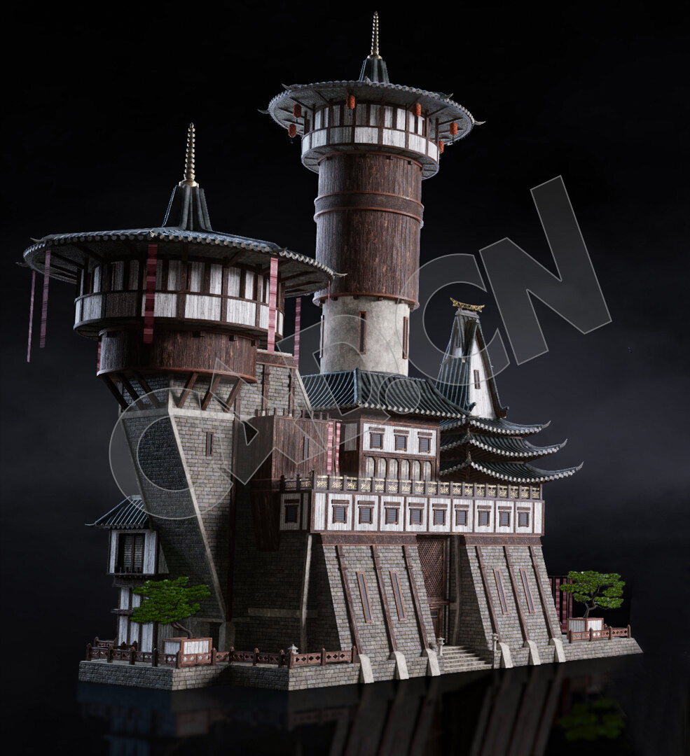 C4D香格里拉中式建筑模型 Kitbash3d-Shangri-La_BldgMD_D_grp - C4D之家 - 14.jpg