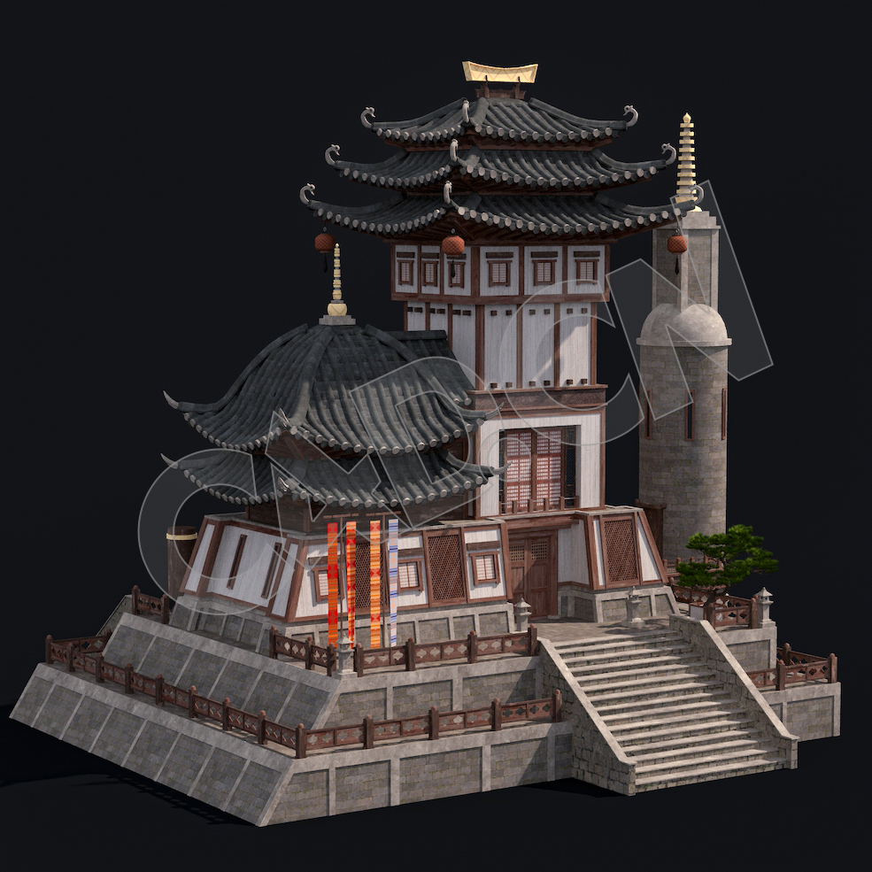 C4D香格里拉中式建筑模型 Kitbash3d-Shangri-La_BldgMD_G_grp - C4D之家 - 17.jpg