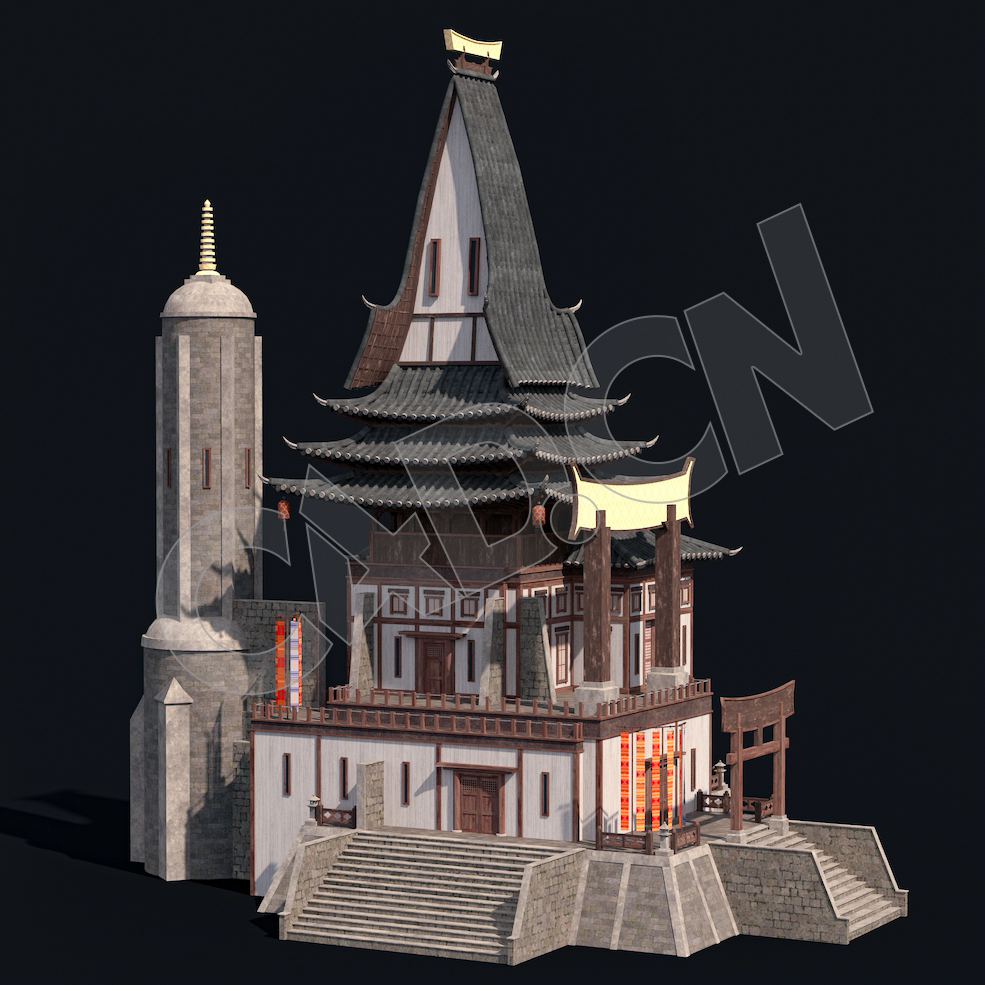 C4D香格里拉中式建筑模型 Kitbash3d-Shangri-La_BldgMD_J_grp - C4D之家 - 20.jpg