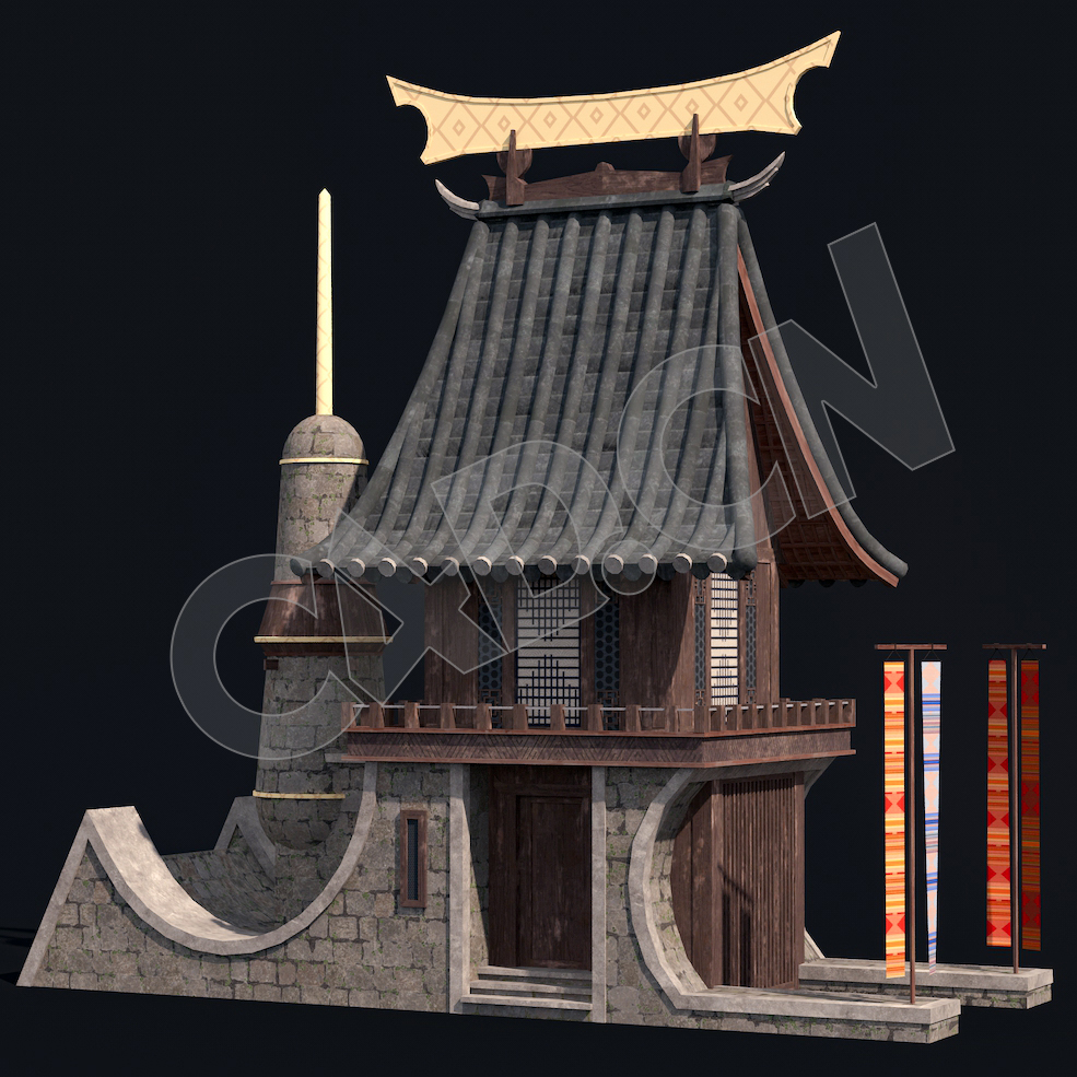 C4D香格里拉中式建筑模型 Kitbash3d-Shangri-La_BldgSM_D_grp - C4D之家 - 24.jpg