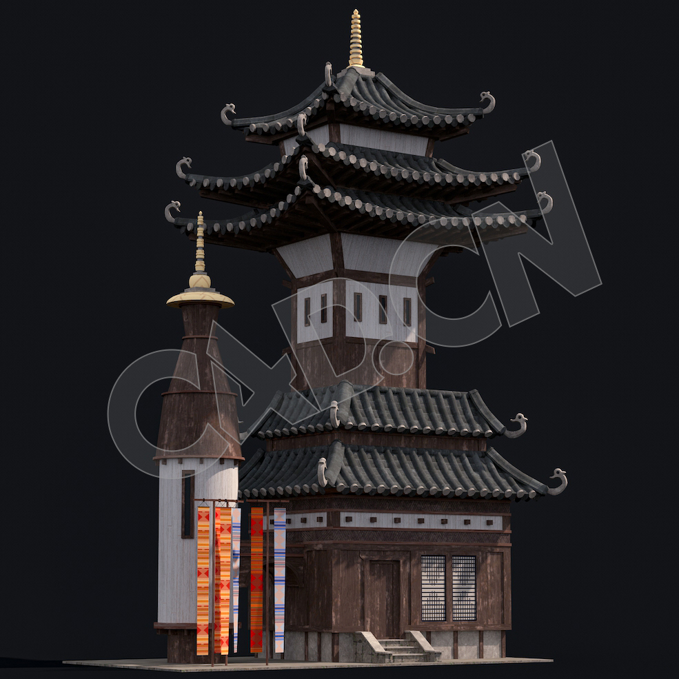 C4D香格里拉中式建筑模型 Kitbash3d-Shangri-La_BldgSM_E_grp - C4D之家 - 25.jpg