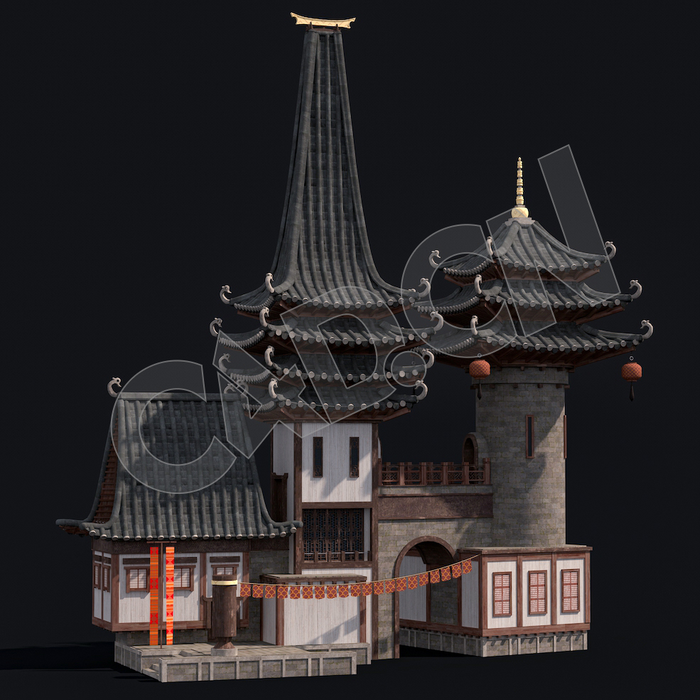 C4D香格里拉中式建筑模型 Kitbash3d-Shangri-La_BldgSM_H_grp - C4D之家 - 28.jpg