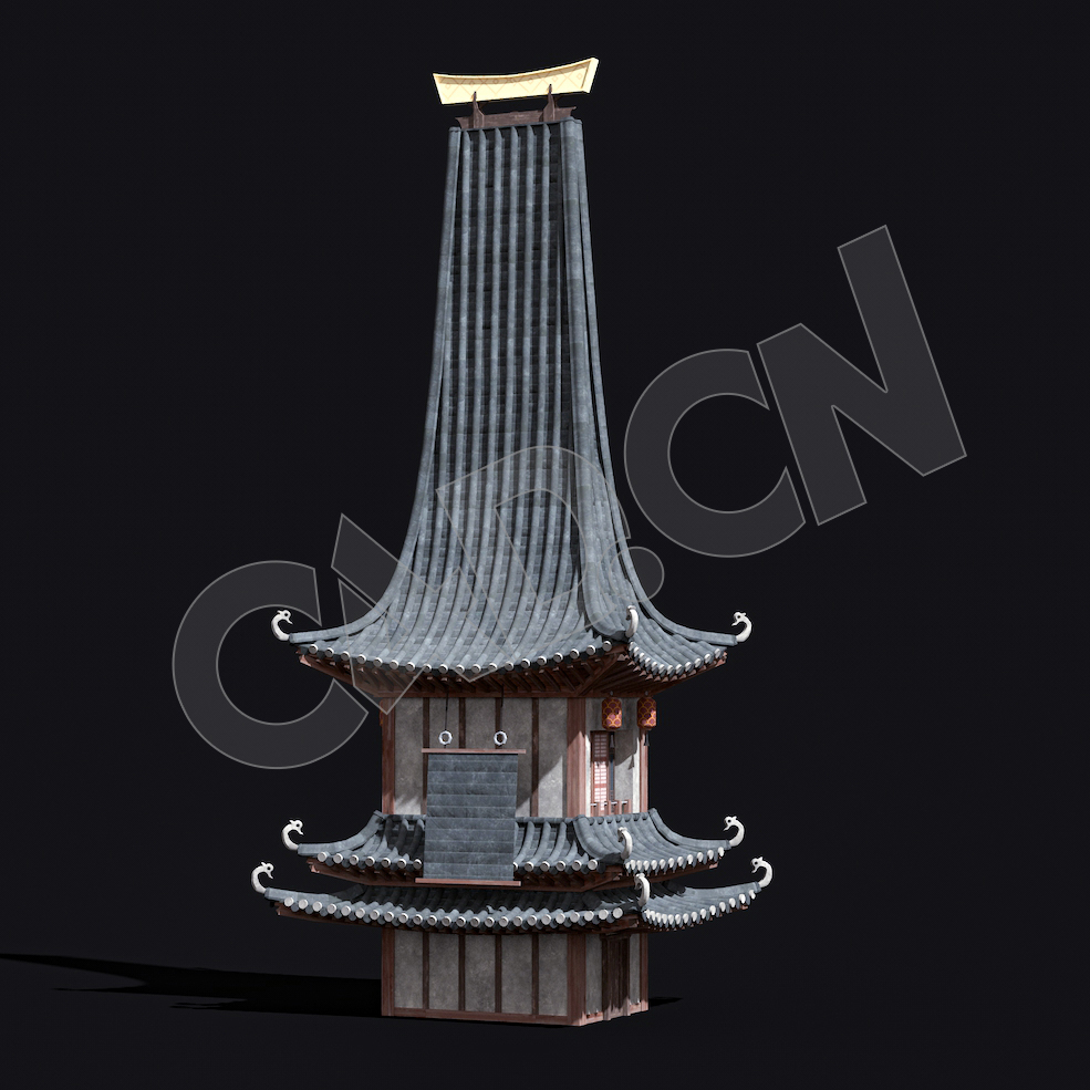 C4D香格里拉中式建筑模型 Kitbash3d-Shangri-La_Tower_A_grp - C4D之家 - 46.jpg