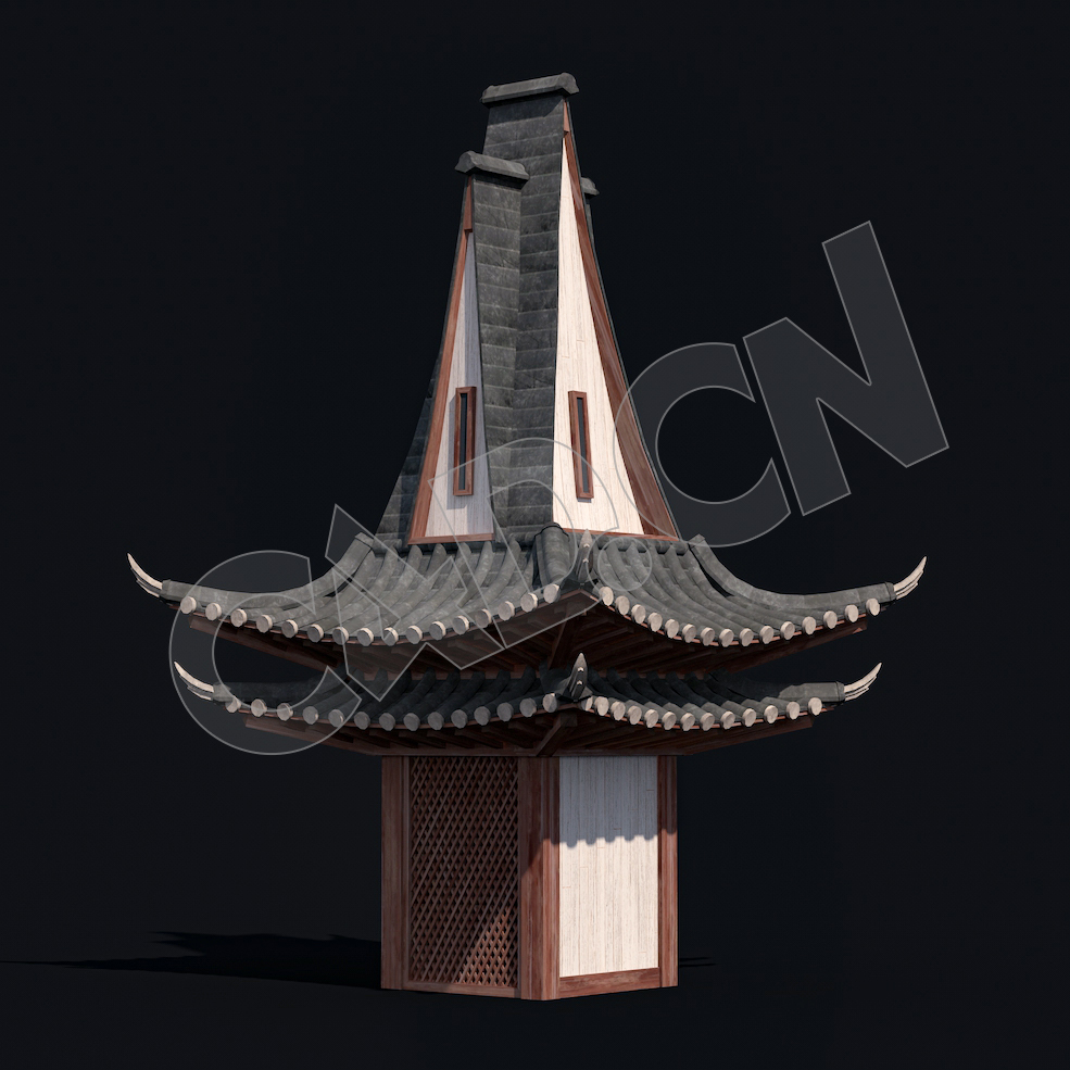 C4D香格里拉中式建筑屋顶模型 Kitbash3d-Shangri-La_Tower_G_grp - C4D之家 - 52.jpg