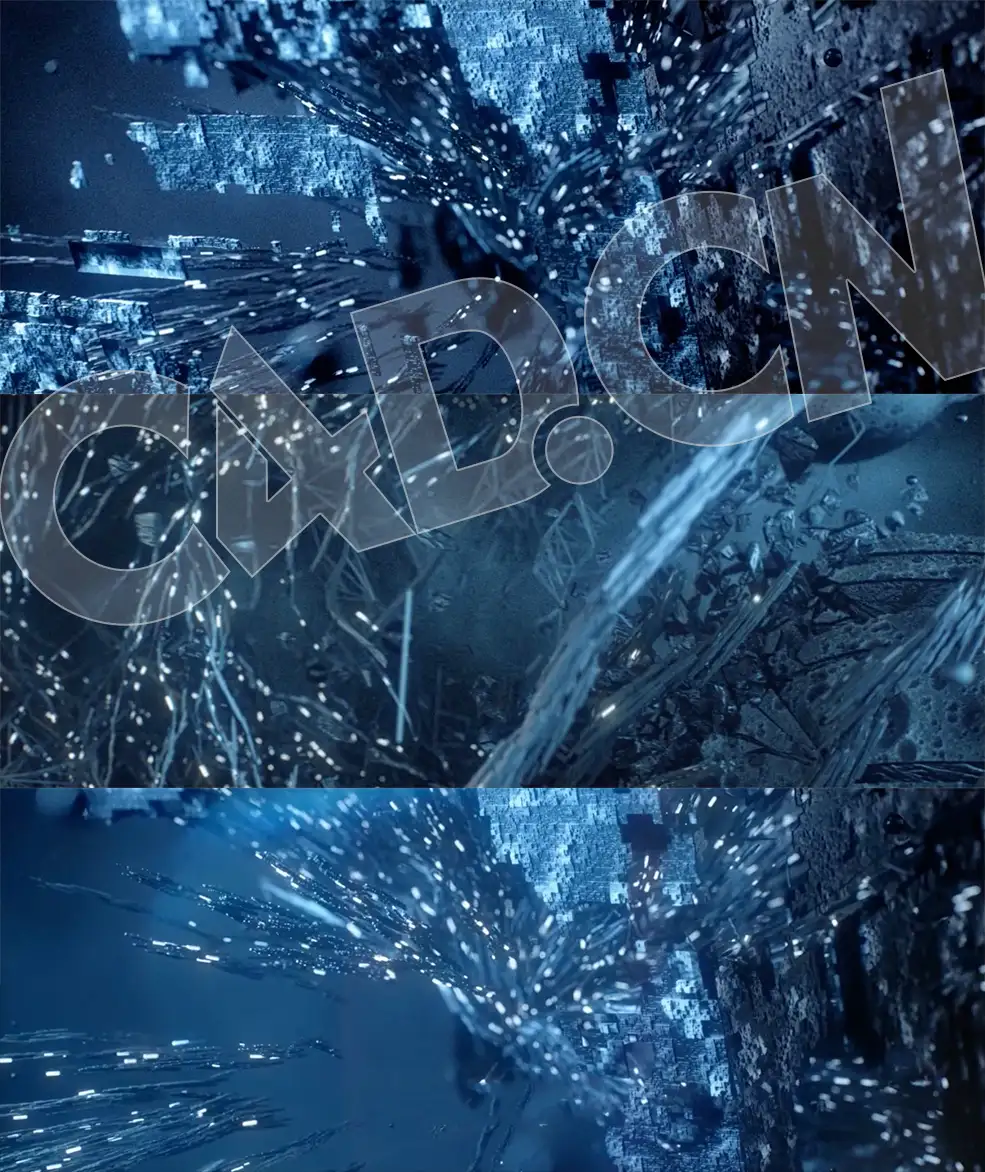 C4D OCTANE像素方块修复生长动画工程 Road to the Rough Cut