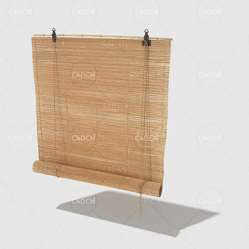 C4D卷帘垂直帘窗帘模型 Curtain 3D Model-4 - C4D之家 - 004_render.jpg