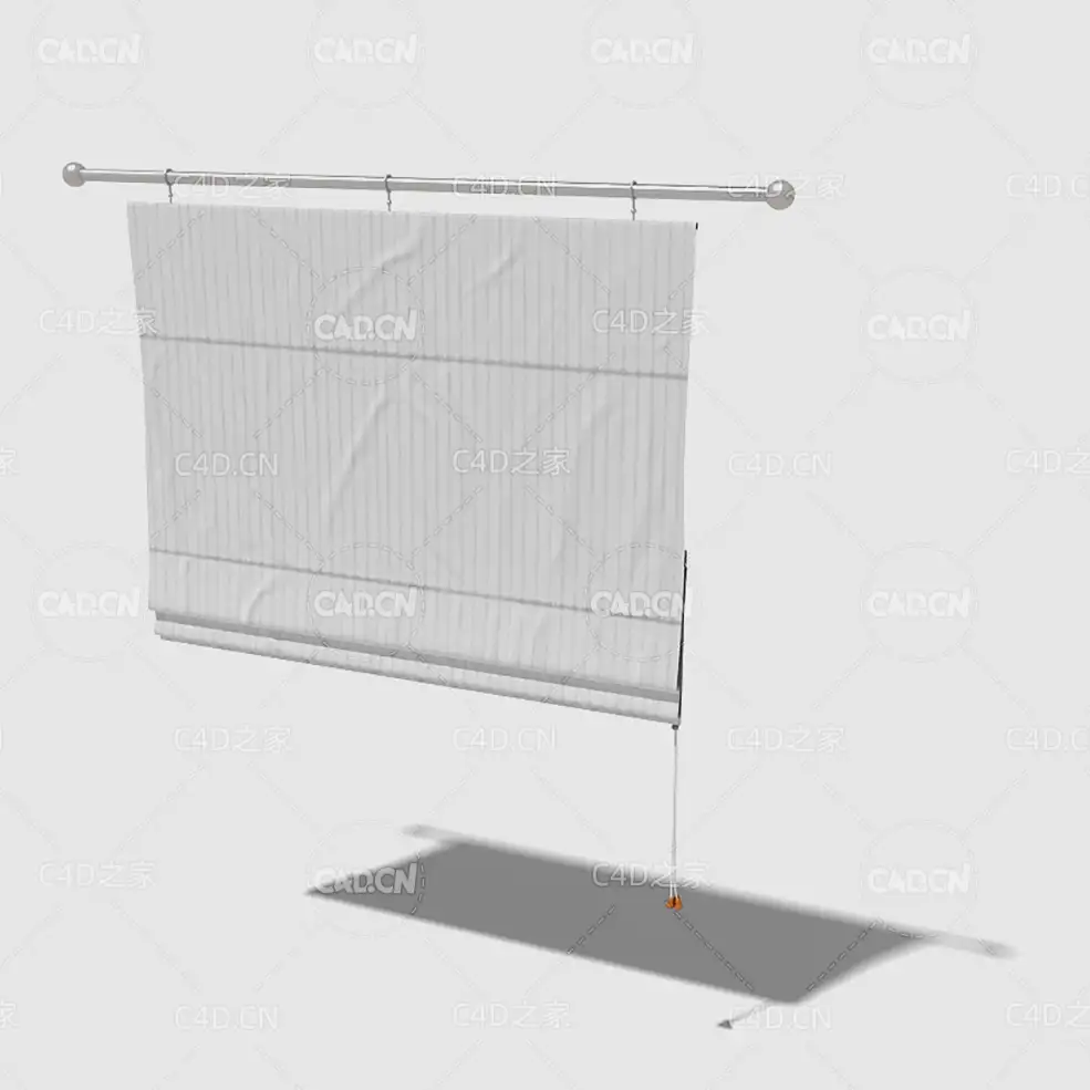 C4D垂直帘窗帘模型 Curtain 3D Model-5 - C4D之家 - 005_render.jpg