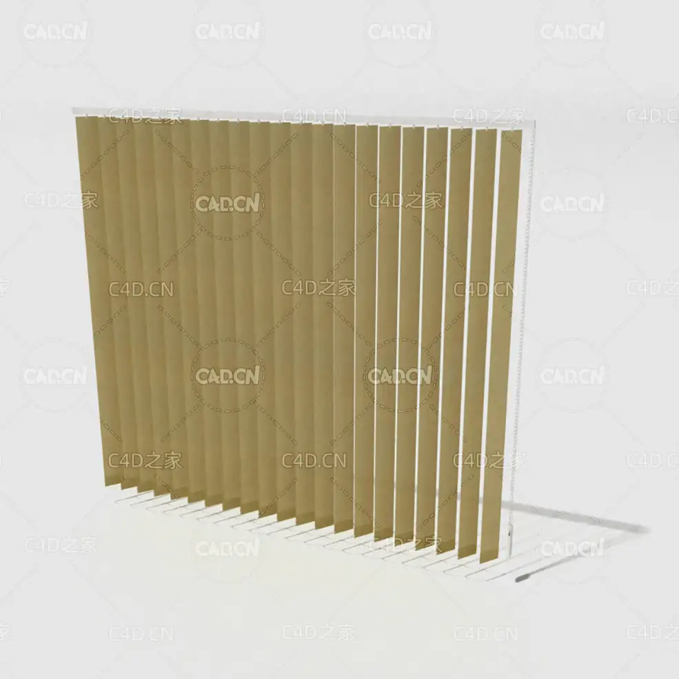 C4D百叶窗窗帘模型 Curtain 3D Model-7 - C4D之家 - 007_render.jpg