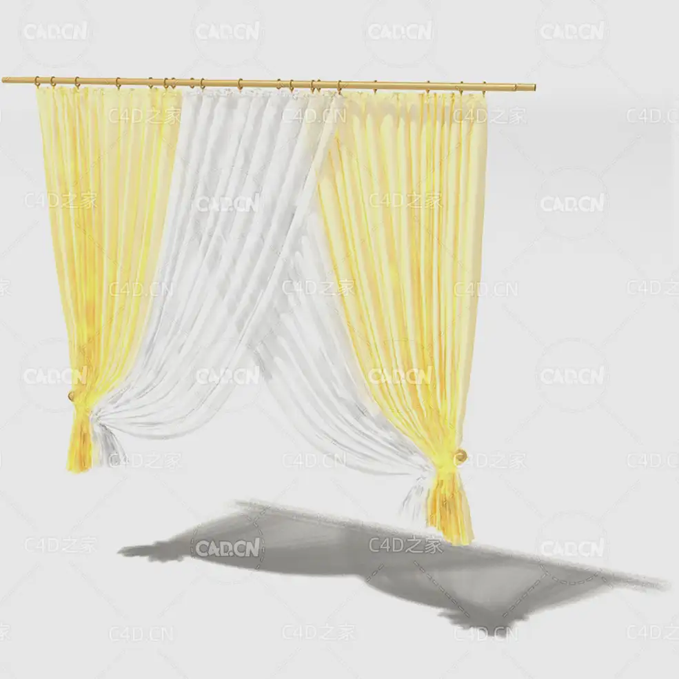 C4D带纱窗的窗帘模型 Curtain 3D Model-14 - C4D之家 - 014_render.jpg