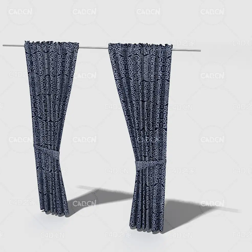 C4D室内简约窗帘模型 Curtain 3D Model-21 - C4D之家 - 021_render.jpg