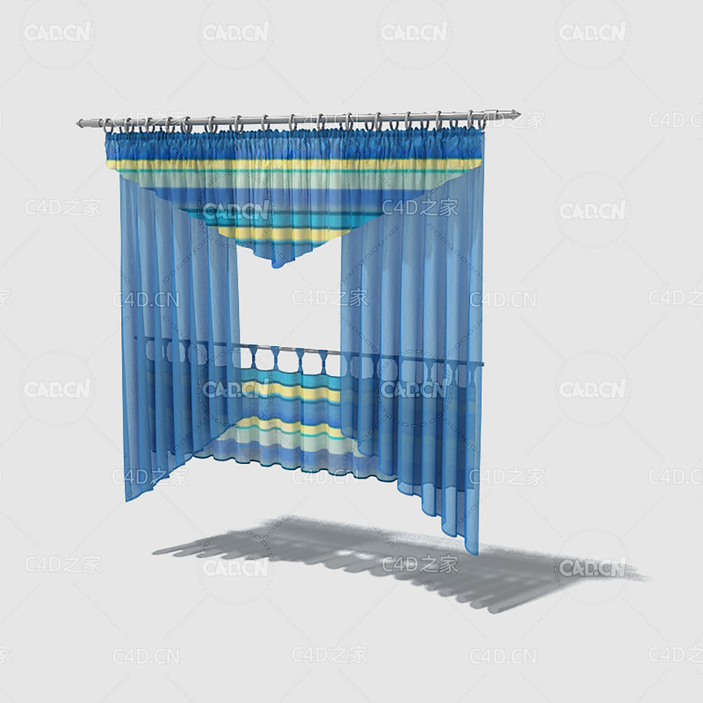 C4D女性卧室窗帘模型 Curtain 3D Model-32 - C4D之家 - 032_render.jpg
