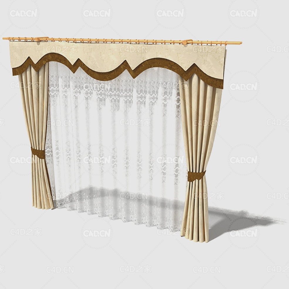 C4D室内窗幔纱窗窗帘模型 Curtain 3D Model-41 - C4D之家 - 041_render.jpg