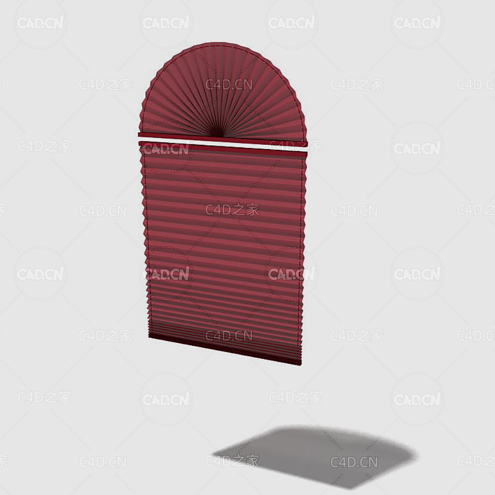 C4D客厅窗帘卧室窗帘室内窗帘模型 Curtain 3D Model-55 - C4D之家 - 055_render.jpg