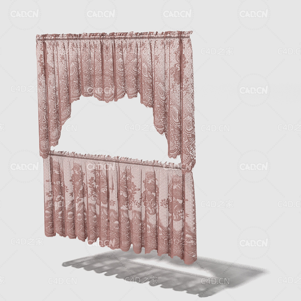 C4D客厅窗帘卧室窗帘室内窗帘模型 Curtain 3D Model-63 - C4D之家 - 063_render.jpg