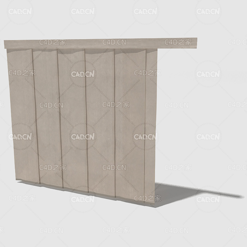 C4D客厅窗帘卧室窗帘室内窗帘模型 Curtain 3D Model-67 - C4D之家 - 067_render.jpg