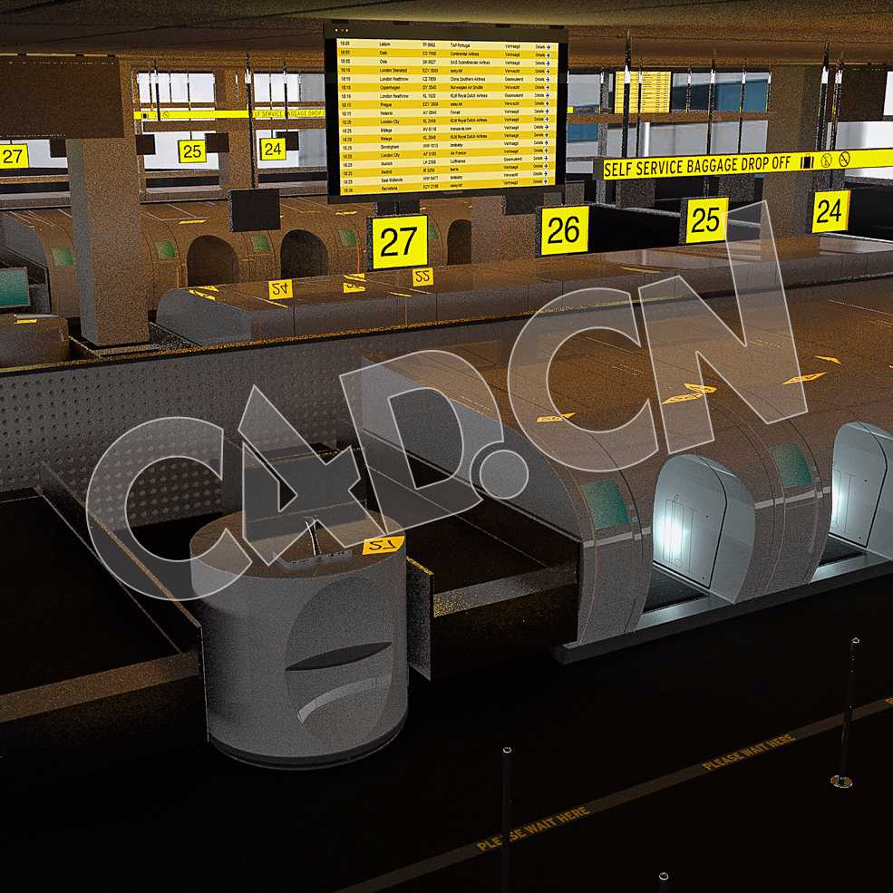 C4D机场登记值机大厅模型 Airport-Checkin 3d model - C4D之家 - 03-Airport-Checkin.jpg