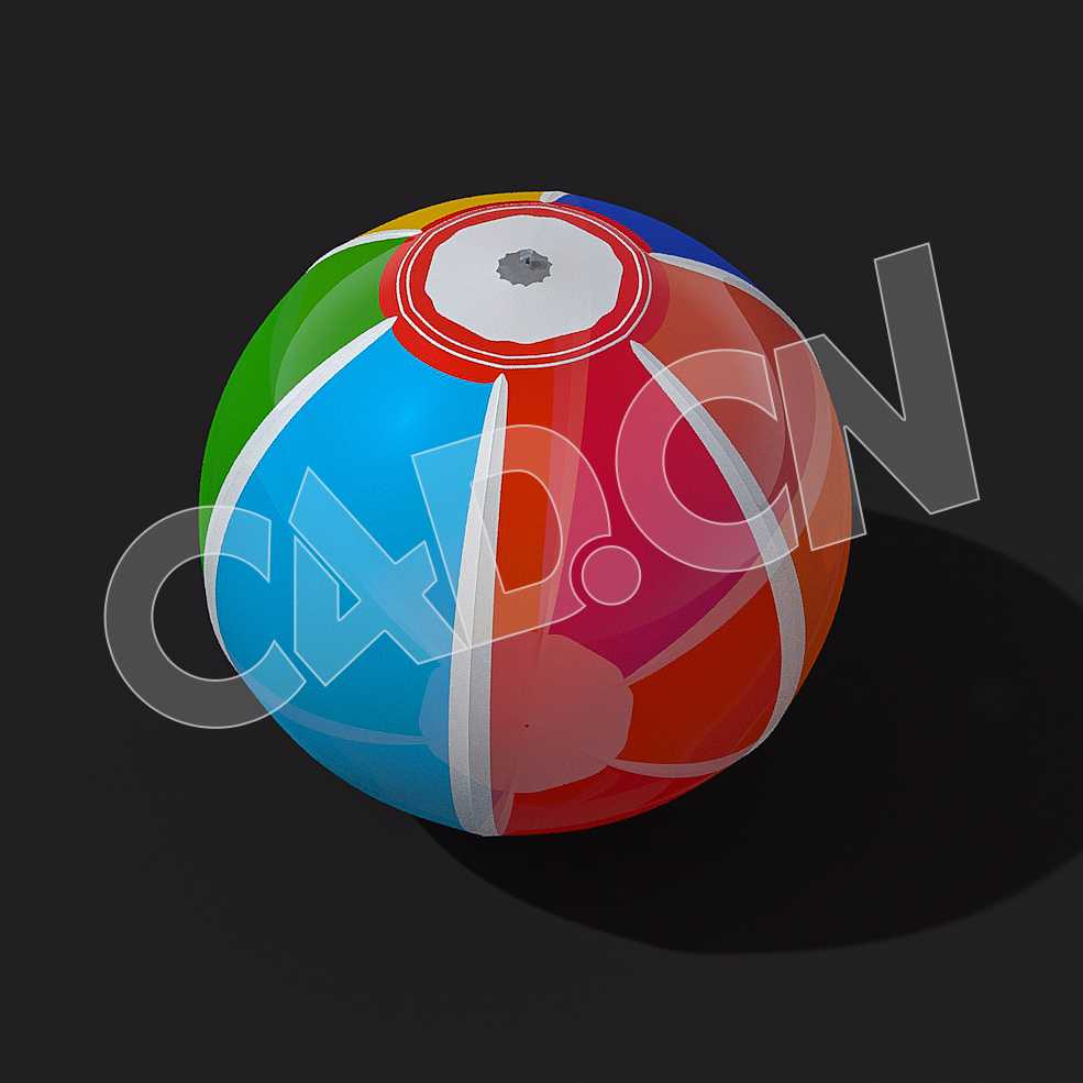 C4D海滩球沙滩球模型 Beachball 3d model - C4D之家 - 06-Beachball.jpg