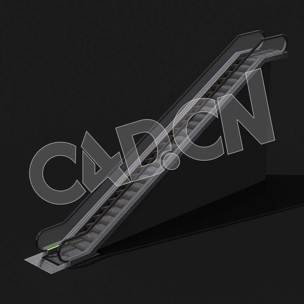C4D自动扶梯电梯模型 Escalator 3d model - C4D之家 - 09-Escalator.jpg