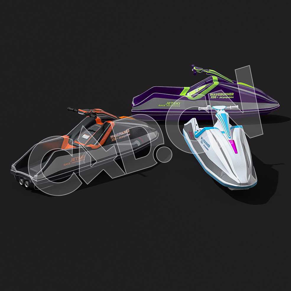 C4D水上摩托艇模型 Jetski 3d model