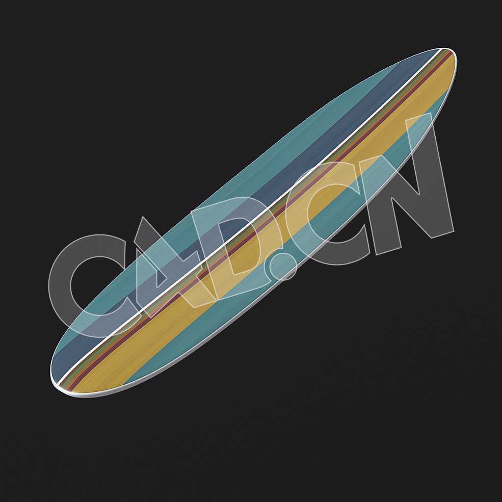C4D冲浪板模型 Surfboard 3d model - C4D之家 - 24-Surfboard.jpg