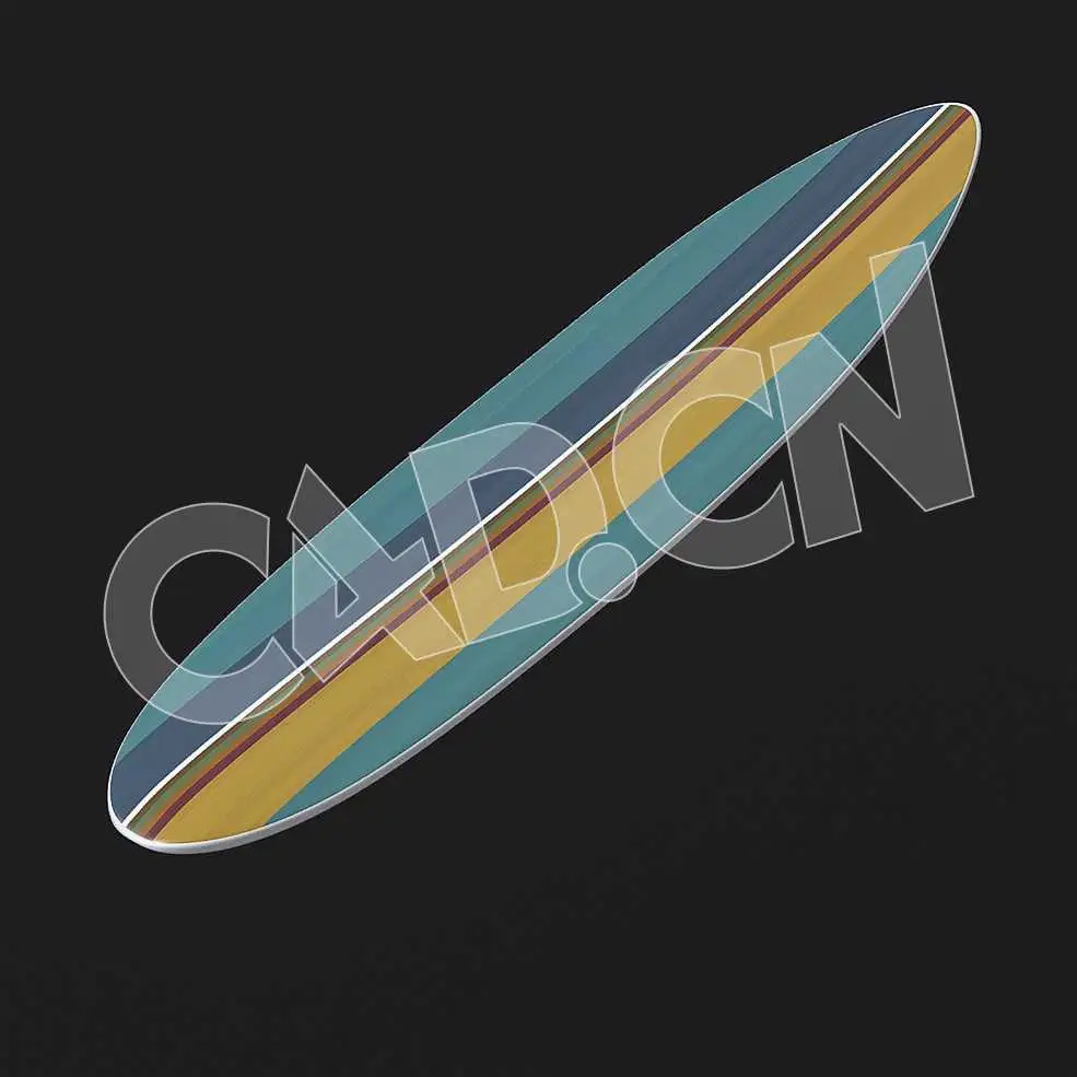 C4D冲浪板模型 Surfboard 3d model - C4D之家 - 24-Surfboard.jpg