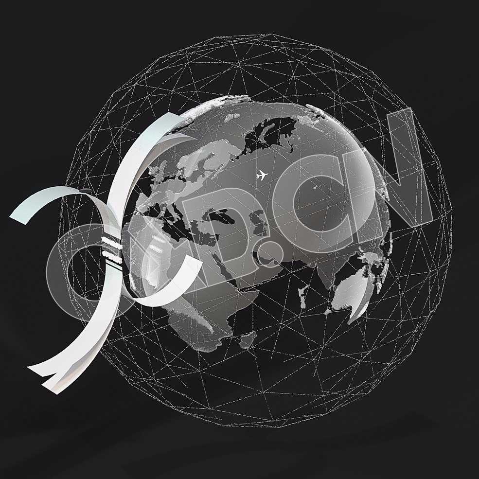 C4D网格地球立体地球模型 Travelers-Earth-Opener 3d model