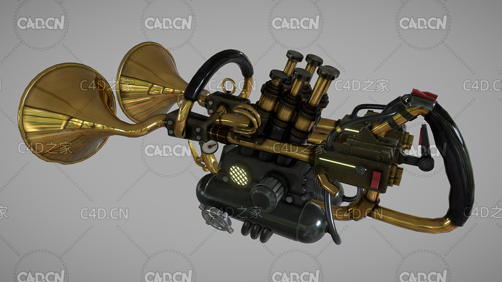 C4D双喇叭装置模型 TrumpetDevice - C4D之家 - 19.jpg